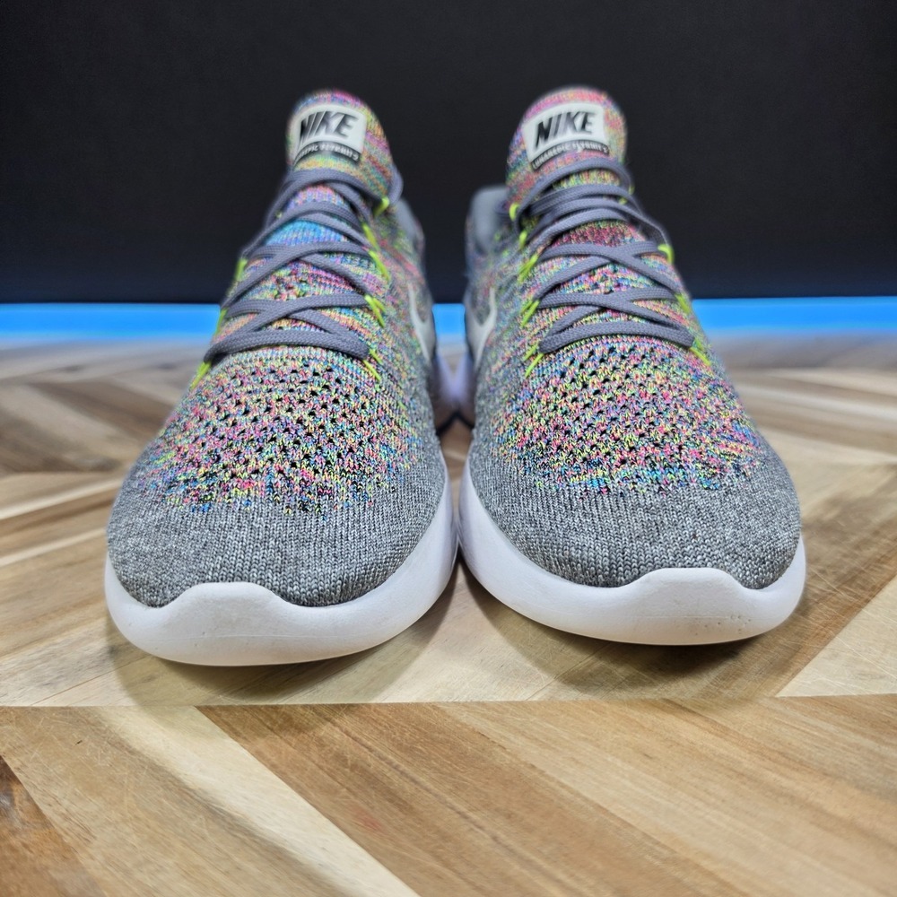 Nikeβ Lunar Epic Low Flyknit 2 Men's 9 Shoes Wolf Gray Multicolor Sprinkles - Picture 4 of 13